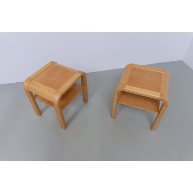 Danish Bedside Tables in Beech by Villy Nørgaard, 1980s, Set of 2 For Sale - Image 13 of 15