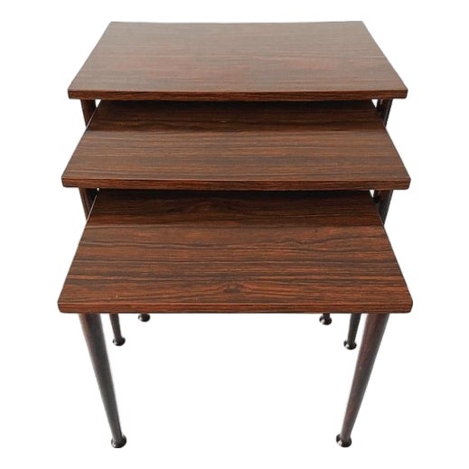 Mid-Century Modern Danish Nesting Tables, 1960s, Set of 3 For Sale