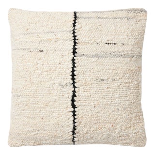 Amber Lewis x Loloi Ivory / Black 22'' x 22'' Cover with Poly Pillow For Sale