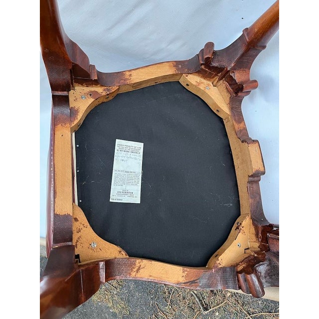 Carved Wood Side Chair For Sale - Image 10 of 11