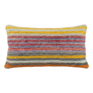 Anatolian Kilim Lumbar Pillow Cover 14'' X 20'' For Sale