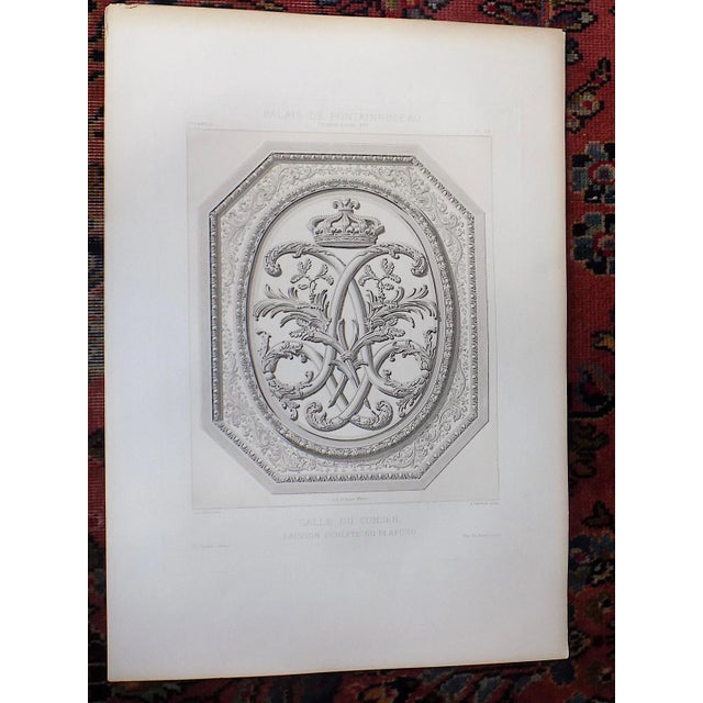 This set of three (3) imperial folio size 19th century steel engravings depict architectural details of the Palais de...