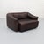 Two-seater sofa model DS-47 by De Sede, produced in Switzerland during the 1970s. Upholstered in heavy dark brown neck...
