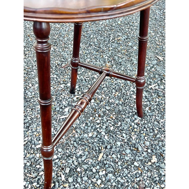 Unique Hekman Furniture Yew Wood Accent Table For Sale In New York - Image 6 of 10