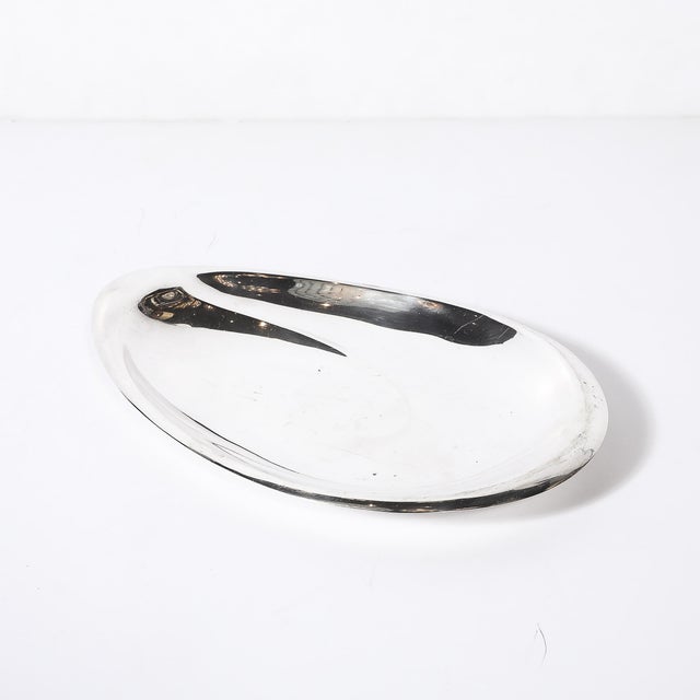 Silver Mid-Century Sterling Silver Sculptural Amorphic Tray Signed Reed & Barton For Sale - Image 8 of 14