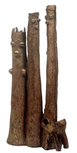 Siriki Ky — The Family (2010) Signed Bronze Sculpture With Golden Patina