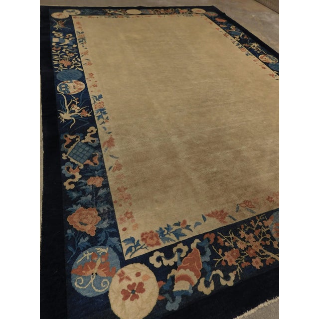 Antique Hand Knotted Chinese Rug For Sale - Image 4 of 13