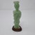 Late 20th Century Chinese Carved Jade Goddess Figure Holding a Lotus Flower on Wood Base 6" Tall For Sale - Image 10 of 10
