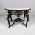 Italian coffee table in black wood and marble, late 1800s. Coffee table with oval light marble top. The frame in black...