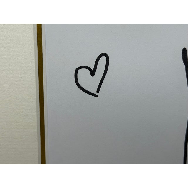 Butterfly With Hearts – Signed Original Ink Drawing on Paper by Damien Hirst Framed Circa 21st Century For Sale - Image 15 of 18