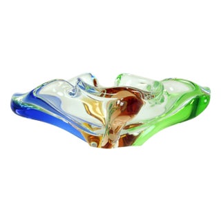 Art Rhapsody Collection Bowl in Glass by Frantisek Zemek, Former Czechoslovakia, 1960s For Sale