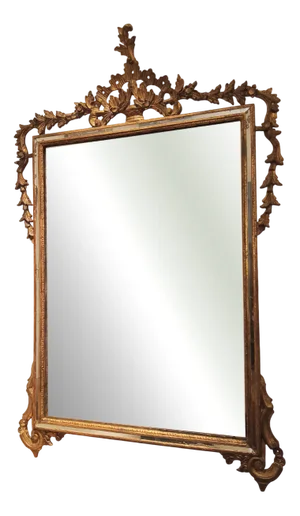 Carved and Gilded Wooden Mirror