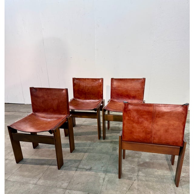 Contemporary Set of 4 “Monk” Chairs by Afra & Tobia Scarpa, Italy, 1973 For Sale - Image 3 of 9