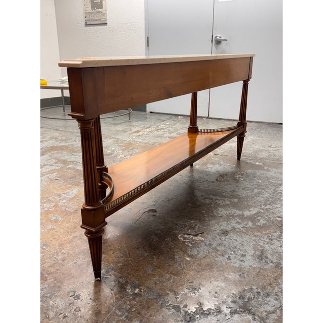 Weiman Neoclassical Marble Top Console Table For Sale In San Francisco - Image 6 of 12