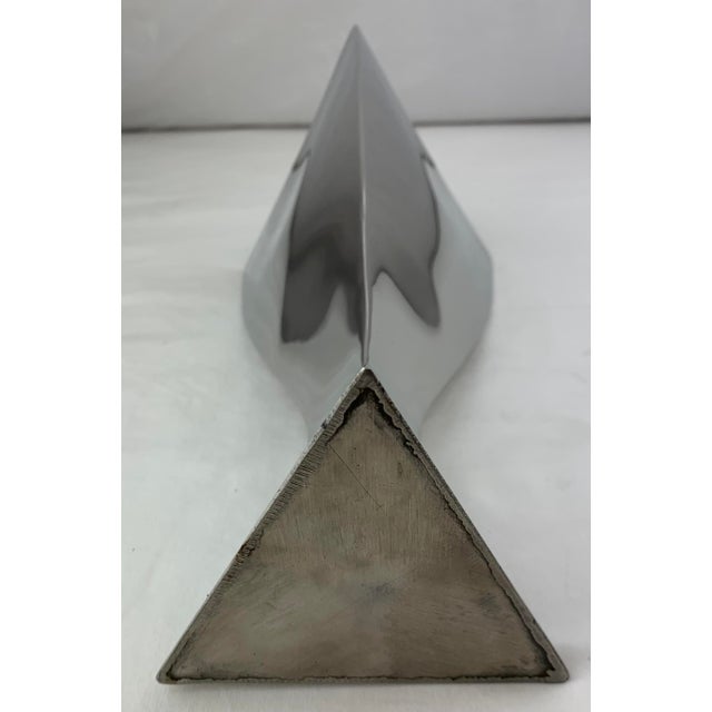 Metal Polished Chrome Plated Steel "Biomorphic" Vases- Set of 2 For Sale - Image 7 of 11