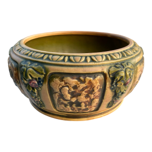 Large Early 20th Century Roseville Florentine Cachepot