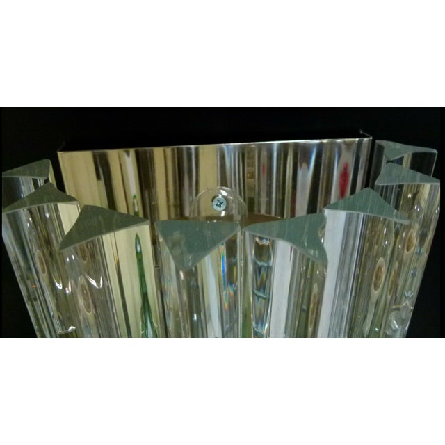 Vintage Murano Glass Sconce with Slatted Glass, 1989, Set of 2 For Sale - Image 7 of 8