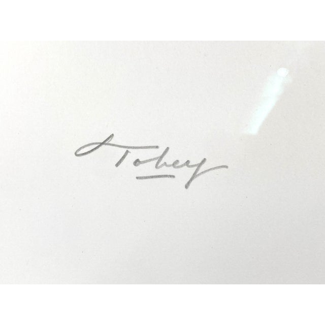 Mark Tobey, Composition in Red, 1972, Color Lithograph on Paper, Framed For Sale - Image 7 of 12