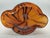 Large Mid-Century Modern Sommerso Art Glass Basket Vase in Amber and Brown, 1970s For Sale - Image 10 of 12