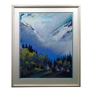 Earl Biss"Camp at the Gap Near Arrow Creek"#220 Framed Hand Signed