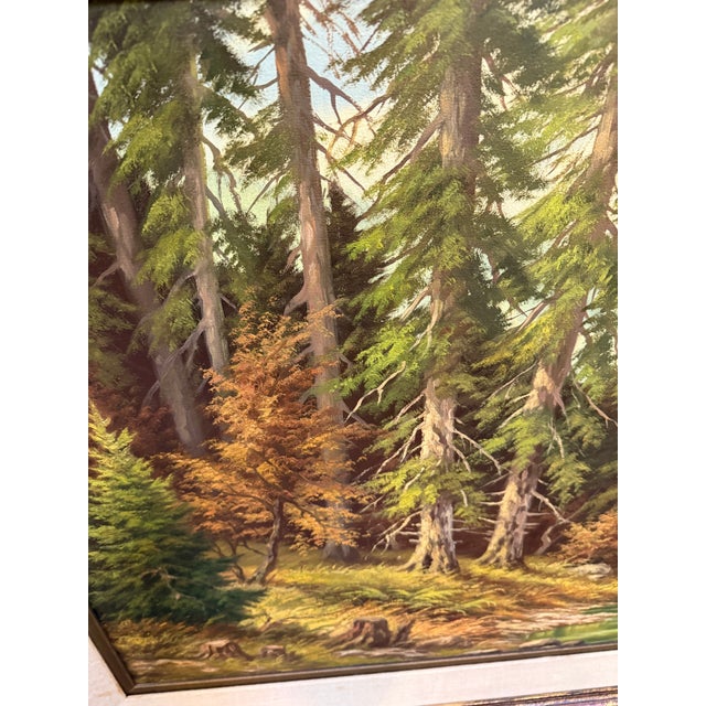 Franz Joseph Feuer Original Landscape Oil Painting, Framed For Sale - Image 11 of 12