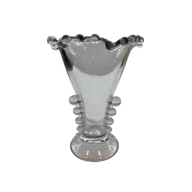 Imperial Glass Candlewick Crimped Flower Vase For Sale In Indianapolis - Image 6 of 15