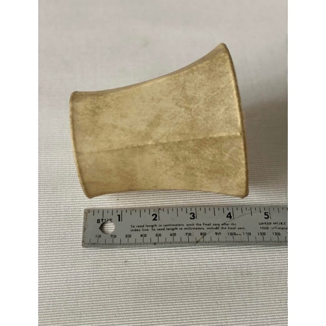 Vintage Hexagonal Bell Leather Mini Lamp Shade For Sale - Image 4 of 6