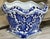 Blue & White Chinoiserie Scalloped Edge Cache Pot For Sale - Image 10 of 16