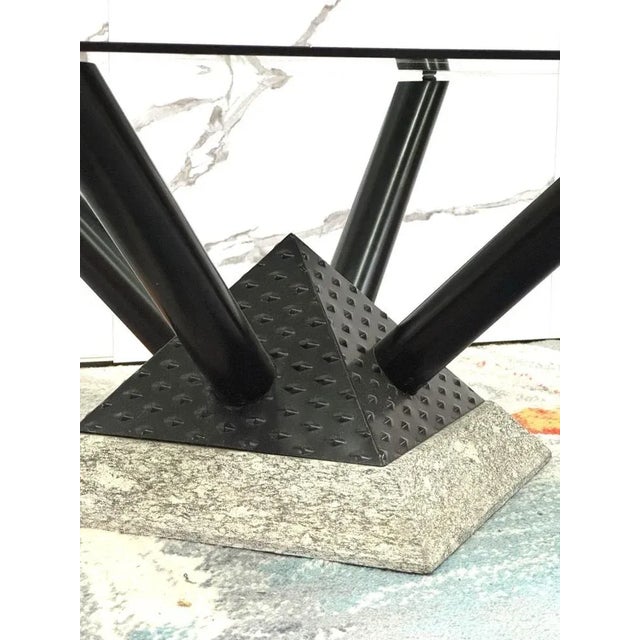 1980s Marble and Metal Coffee Table, 1980s For Sale - Image 5 of 8