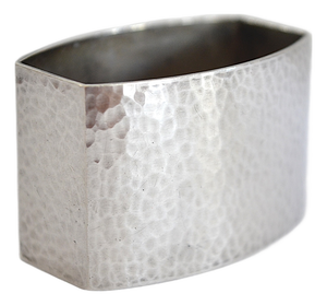 Antique Bauhaus 800 Silver Napkin Ring, 1920s