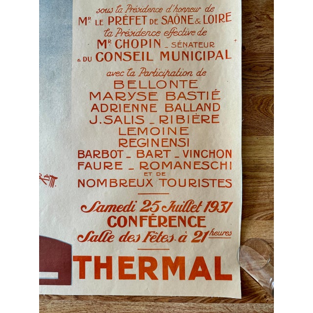 1930s 1930s Journee Historique De l'Aviation 1931 Historic Early French Aviation Poster Linen Backed 46”x61” For Sale - Image 5 of 6