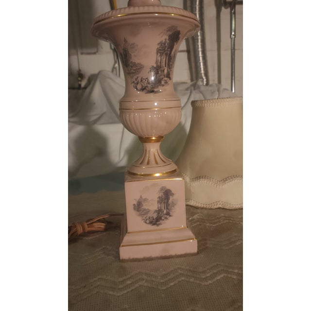 Mid-Century Modern Mid 20th Century Mid-Century Modern Porcelain Lamp For Sale - Image 3 of 4