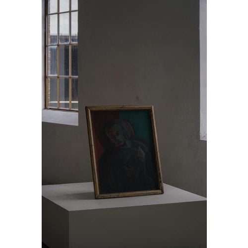 1920s Danish Artist, Portrait, Early 20th Century, Oil on Canvas For Sale - Image 5 of 18
