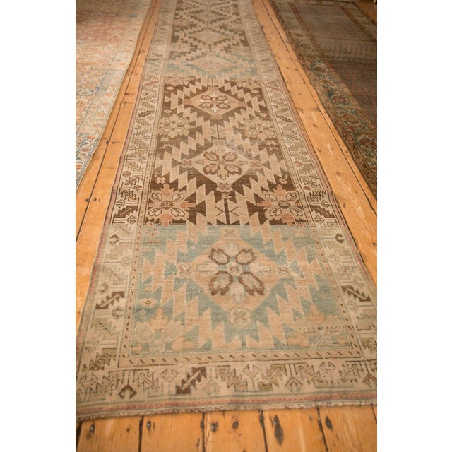 Textile Antique Distressed Karabagh Rug Runner - 3'1" x 14'7" For Sale - Image 7 of 8