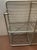 Curved aluminum bakery rack Two storage shelves Central divider Good condition Dimensions: H 118 x W 130 x D 51 cm 20th...