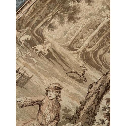 Vintage French Aubusson Style Jacquard Tapestry, 1940s For Sale - Image 4 of 18