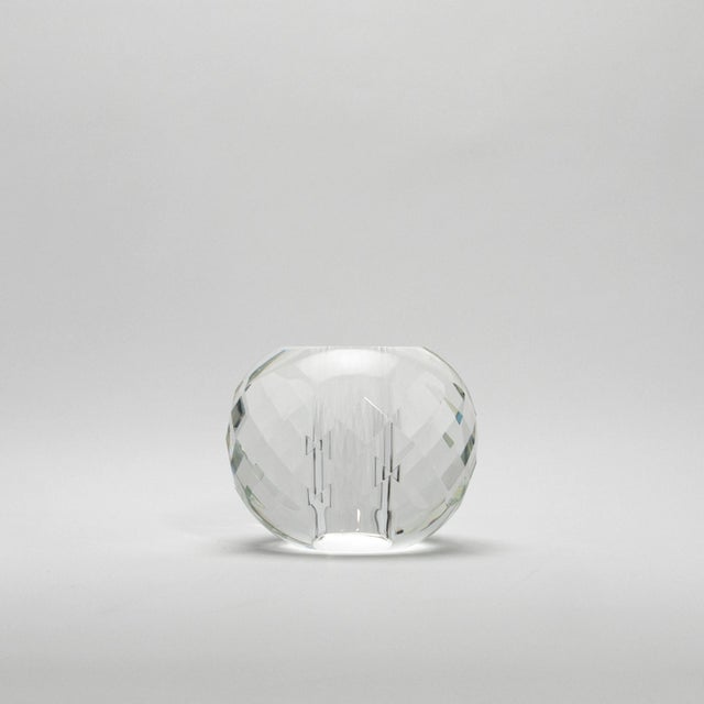 Crystal Water Vase by Ka Glass For Sale - Image 4 of 9