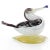 Beautiful vintage Murano hand blown black and white ribbons Italian art glass water bird sculpture on gold leaf base....