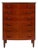 Vintage Danish Mid-Century Teak Six Drawer Tallboy Dresser For Sale