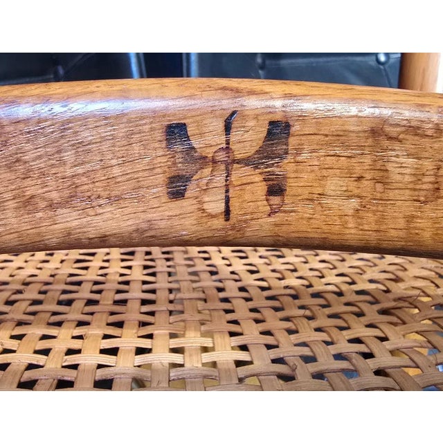 Hans Wegner–Early Jh-501 Teak & Cane Armchairs for Johannes Hansen–Danish Modern–a Pair For Sale - Image 13 of 13