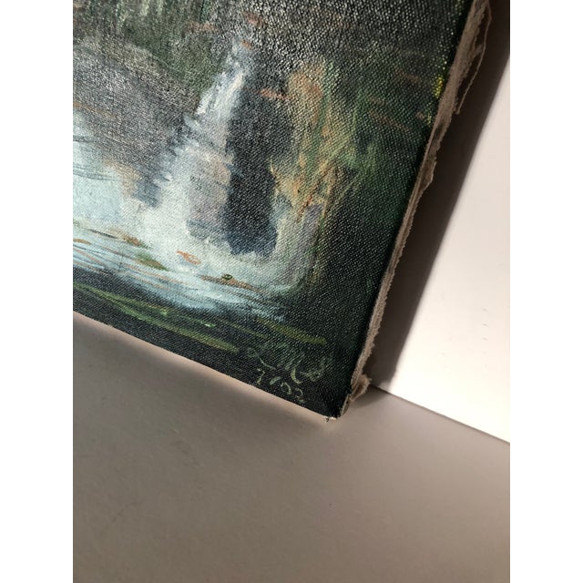 American Vintage Hand Painted Oil on Canvas of a Horse in the Style of Katie Jo For Sale - Image 3 of 6