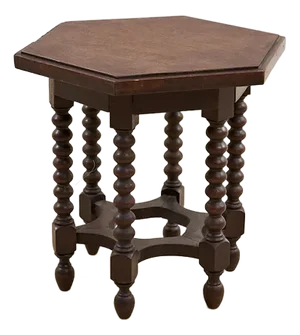 Vintage Wooden Hexagonal Coffee Table