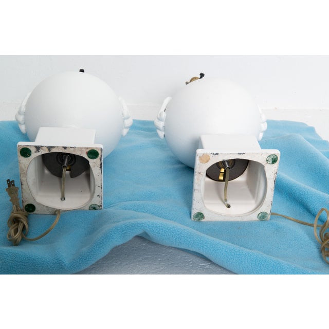 1950s 1950s White Plaster Table Lamps in the Style of Dorothy Draper For Sale - Image 5 of 13