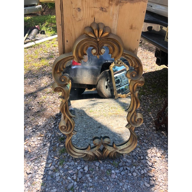 Fleur DI Lis Inspired Small Gold Mirror For Sale - Image 9 of 9