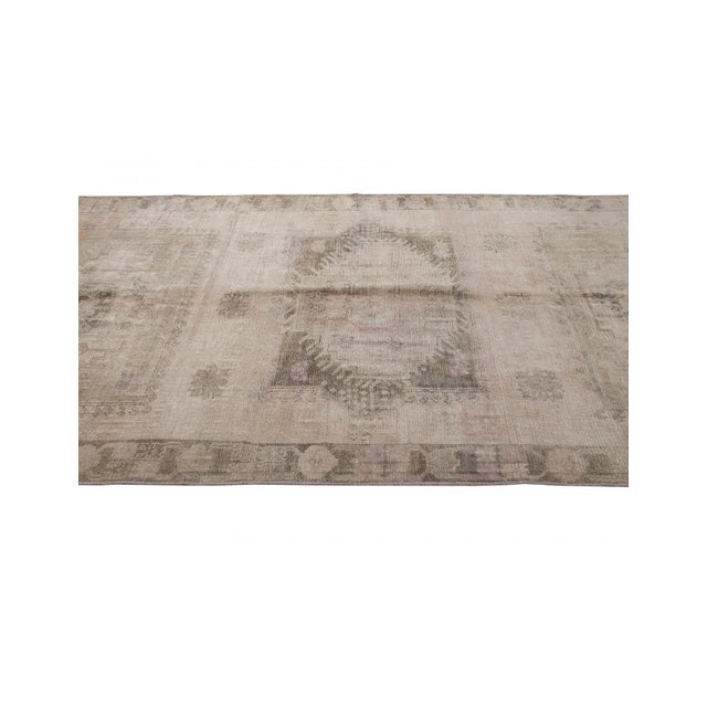Washed Out Vintage Turkish Kars Rug - 5`3" X 12`6" For Sale - Image 4 of 6
