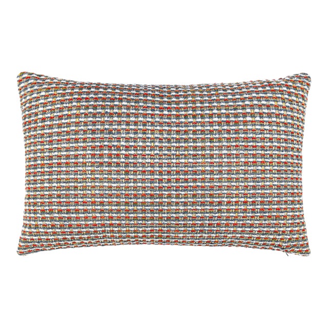 The House Of Scalamandré Heatherton Lumbar Pillow In Preppy For Sale