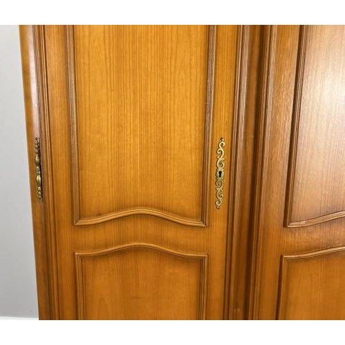 Vintage French Louis XVI Style Carved 3-Door Armoire For Sale - Image 6 of 12