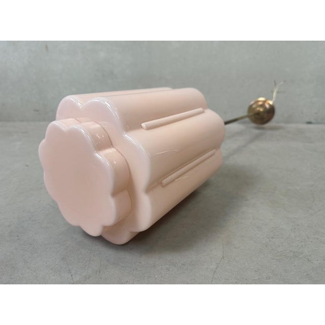 Art Deco Lamp in Rosé Opaline For Sale - Image 6 of 13