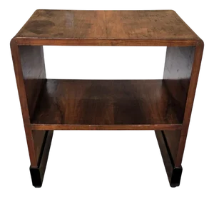 Mid-Century Art Deco Wooden Bar Side Cocktail Table, 1940s