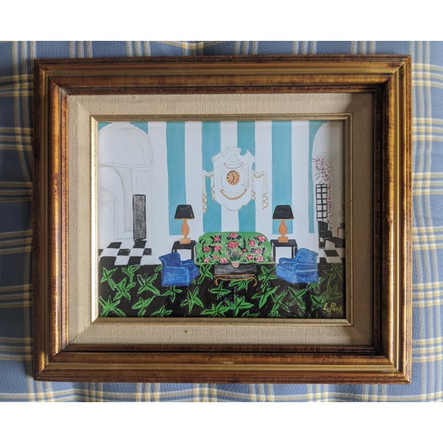 Original Fauvist Style Greenbrier Resort Hotel Lobby Interior Print